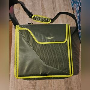 Five Star Green and Yellow Binder